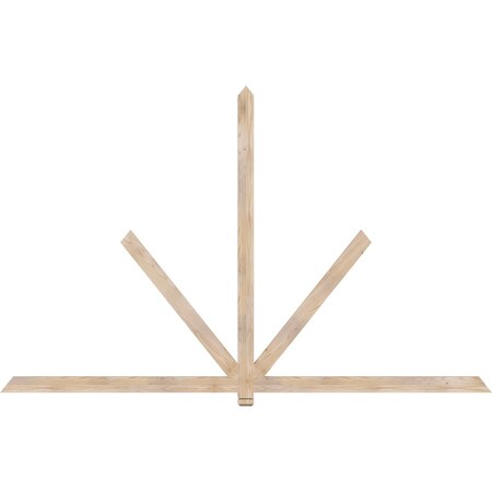 Ekena Millwork Kennewick Smooth Timber Gable Bracket, Douglas Fir, 108"W x 68"H x 1 1/2"D x 3 1/2"F, 15/12 Pitch GBW108X68X0204KEN00SDF